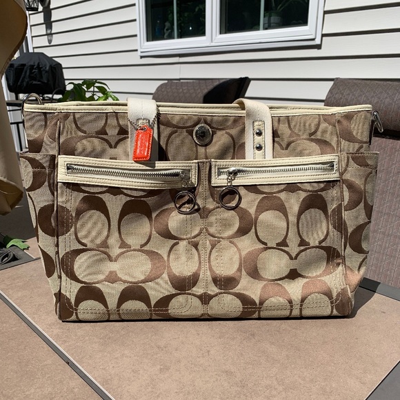 Coach Signature Laptop bag / Handbag / Diaper bag - Picture 1 of 8